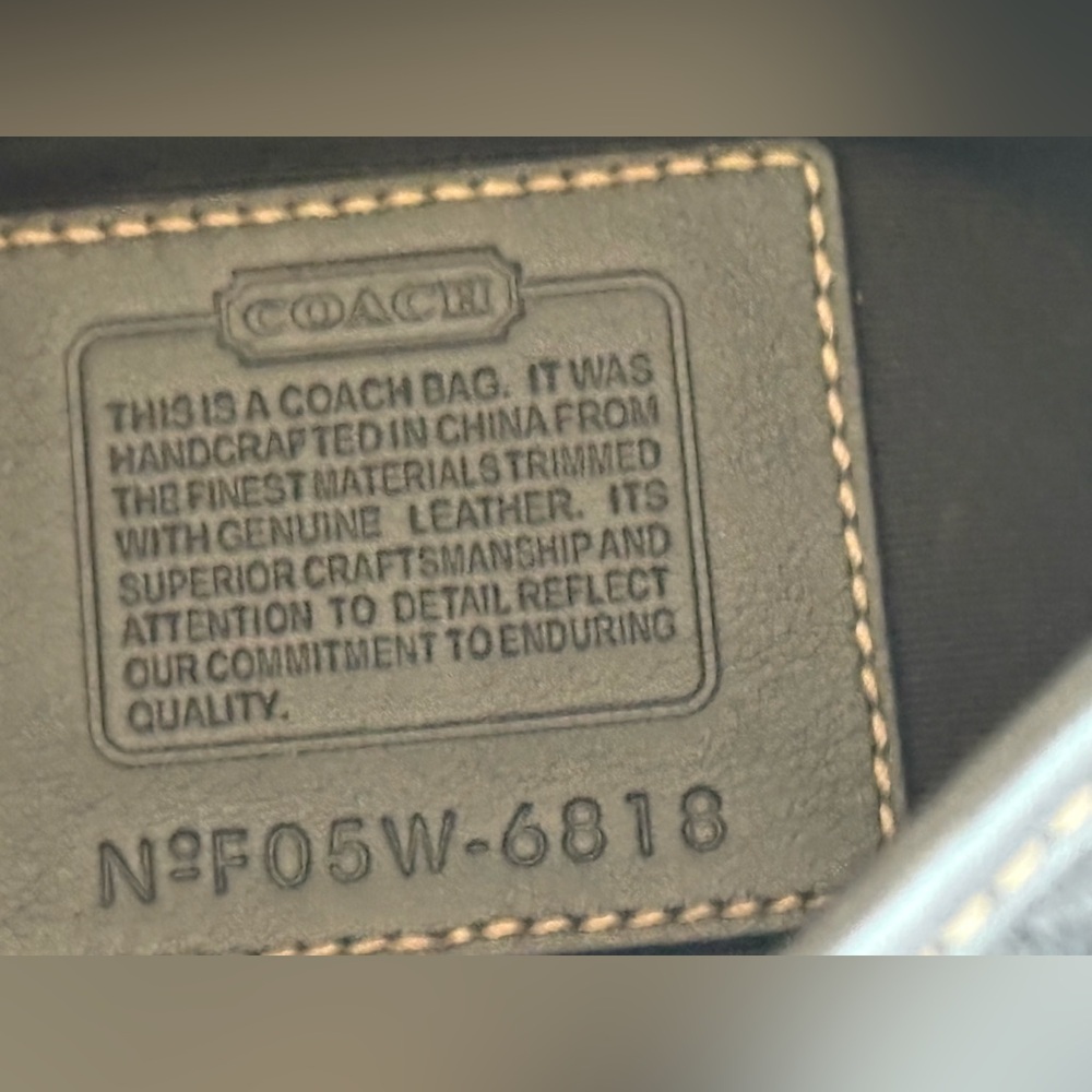 Y2K Coach 6818 Soho Demi Small C Black Leather & Jacquard Signature Shoulder Bag - Picture 14 of 16